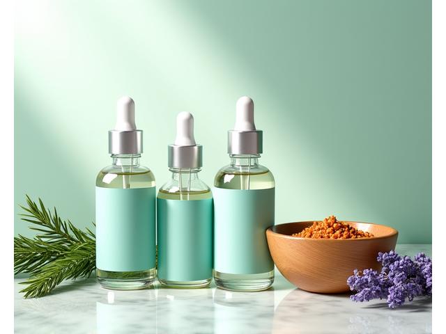 Colecție de produse wellness aranjate estetic, cu ingrediente naturale și o ambianță de calm, simbolizând selecția atentă a Leul Bunăstare.