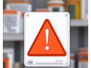 Semn de avertizare roșu, indicând produse de evitat